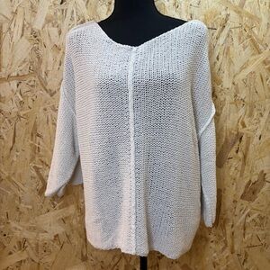 Aerie Off-the-Shoulder Off- White Sweater - Minimalist - Oversized S